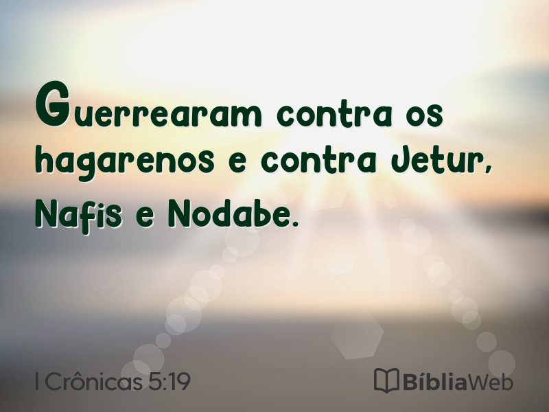 I Crônicas 5:19 em imagem para compartilhar