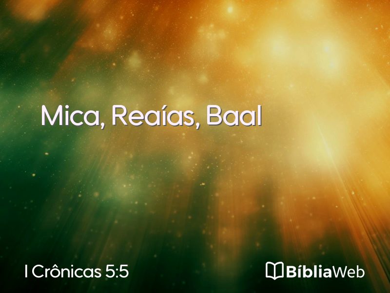 I Crônicas 5:5 em imagem para compartilhar