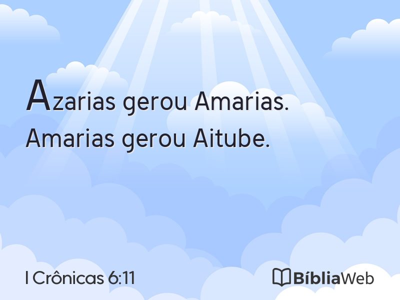 I Crônicas 6:11 em imagem para compartilhar
