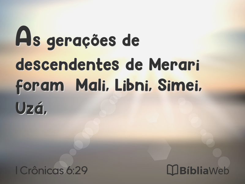 I Crônicas 6:29 em imagem para compartilhar