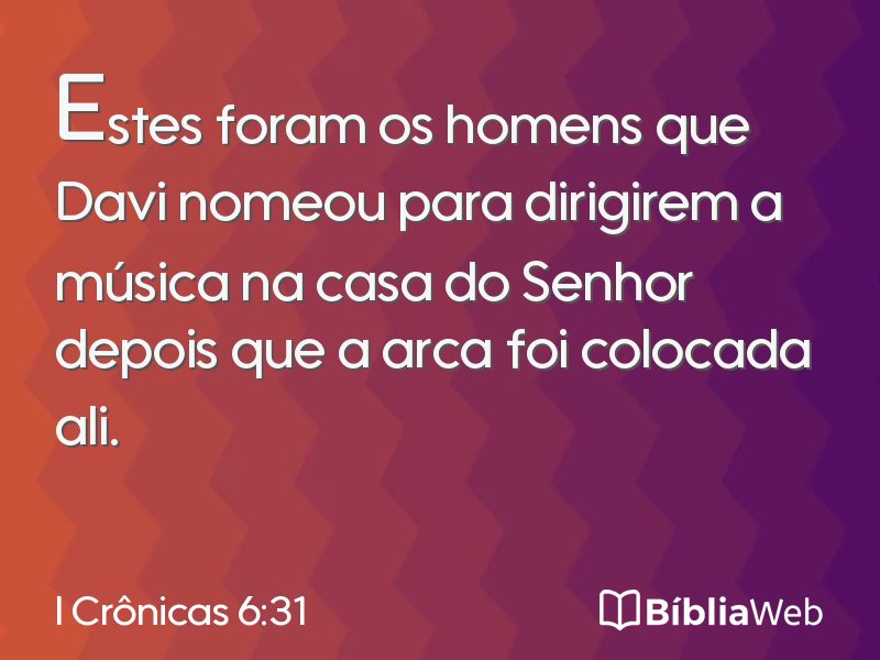 I Crônicas 6:31 em imagem para compartilhar