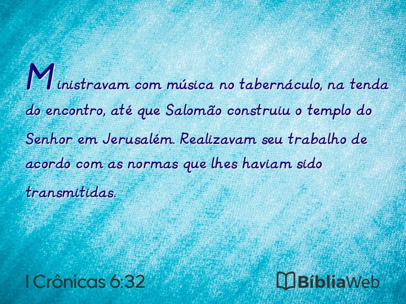 I Crônicas 6:32 em imagem para compartilhar