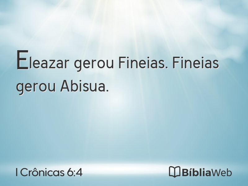 I Crônicas 6:4 em imagem para compartilhar