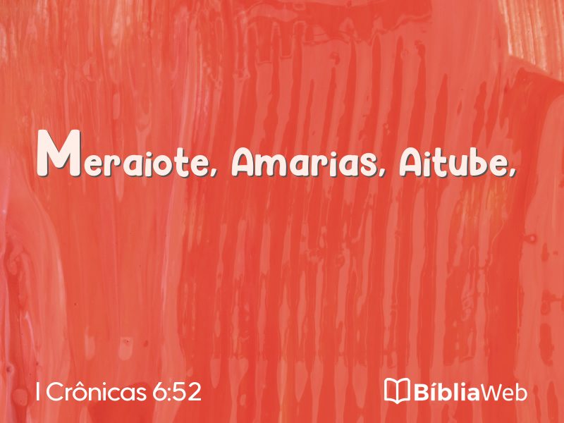 I Crônicas 6:52 em imagem para compartilhar