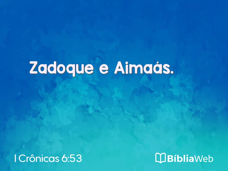 I Crônicas 6:53 em imagem para compartilhar