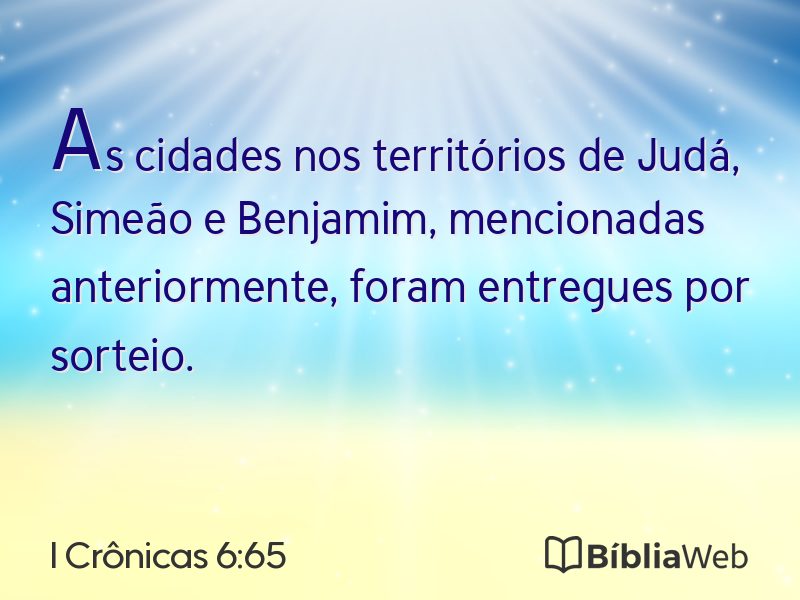 I Crônicas 6:65 em imagem para compartilhar