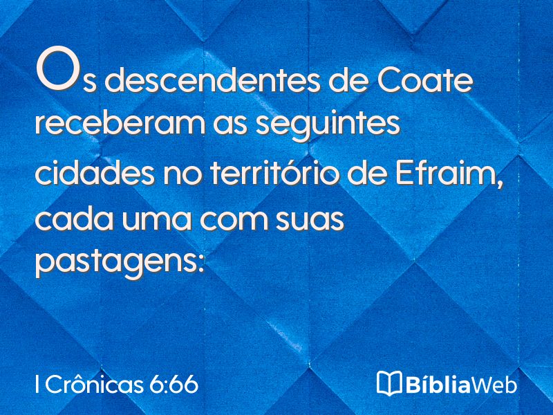 I Crônicas 6:66 em imagem para compartilhar