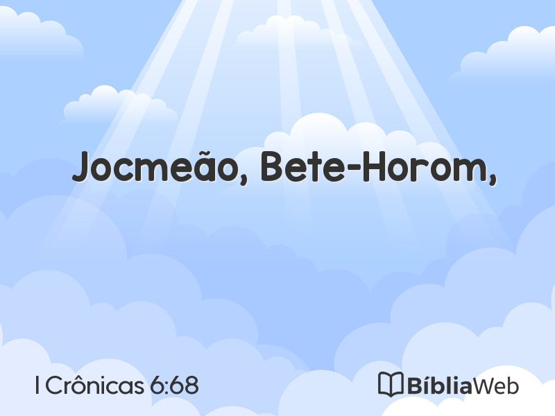 I Crônicas 6:68 em imagem para compartilhar