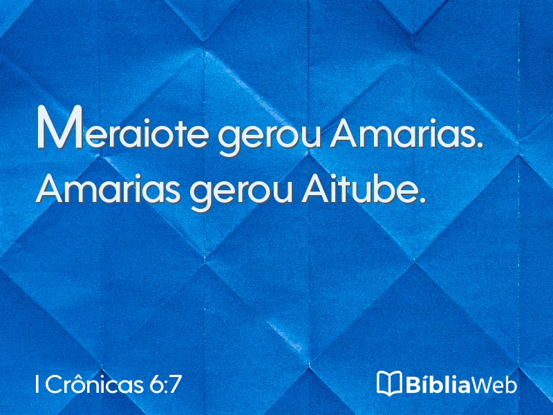 I Crônicas 6:7 em imagem para compartilhar