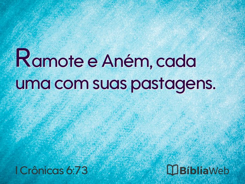I Crônicas 6:73 em imagem para compartilhar