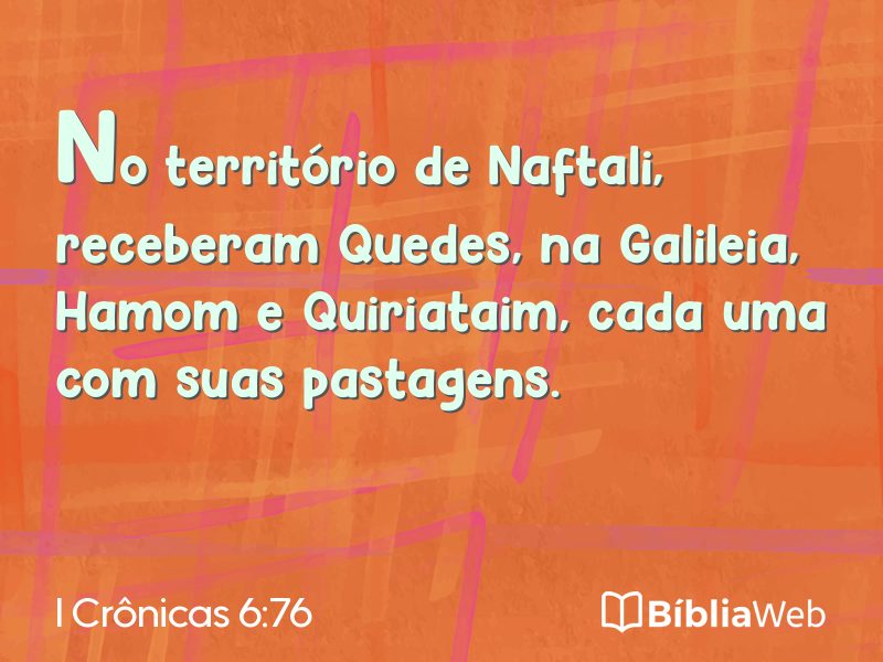 I Crônicas 6:76 em imagem para compartilhar