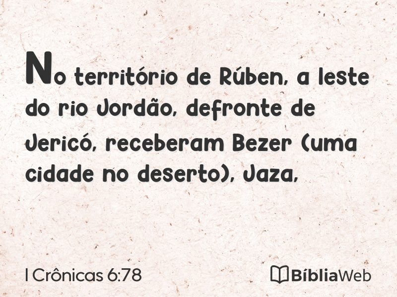 I Crônicas 6:78 em imagem para compartilhar