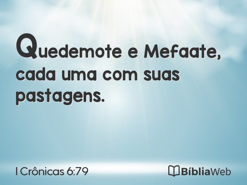 I Crônicas 6:79 em imagem para compartilhar