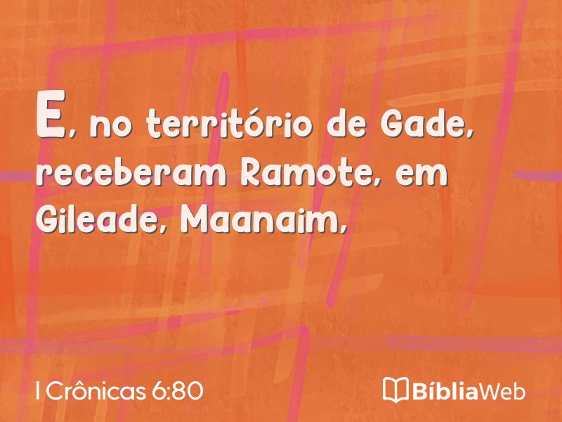 I Crônicas 6:80 em imagem para compartilhar