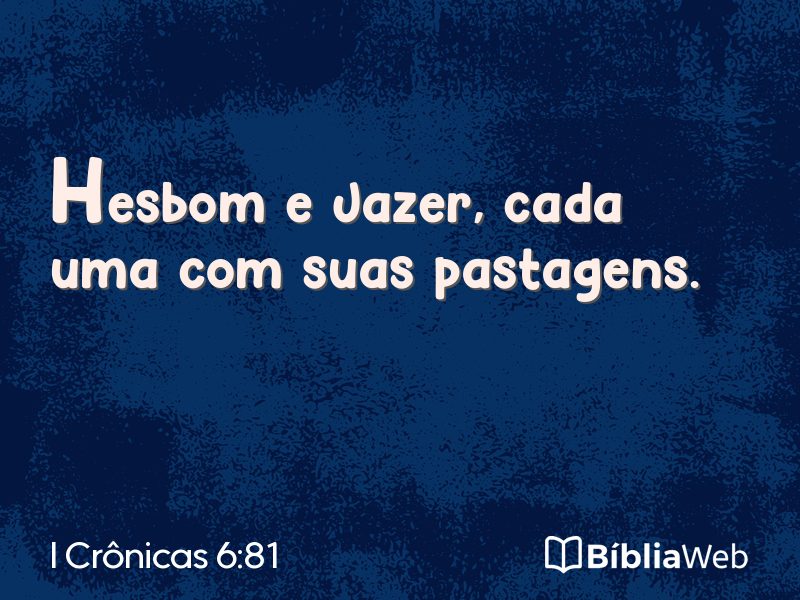I Crônicas 6:81 em imagem para compartilhar