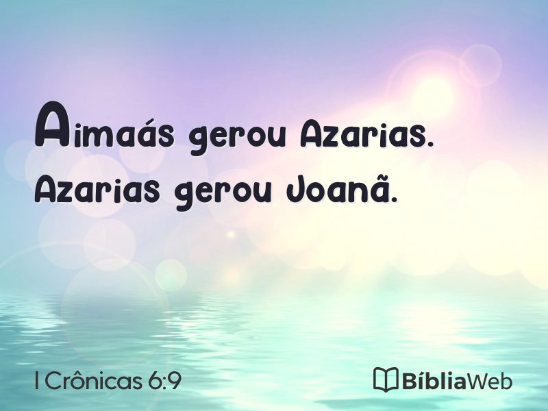 I Crônicas 6:9 em imagem para compartilhar