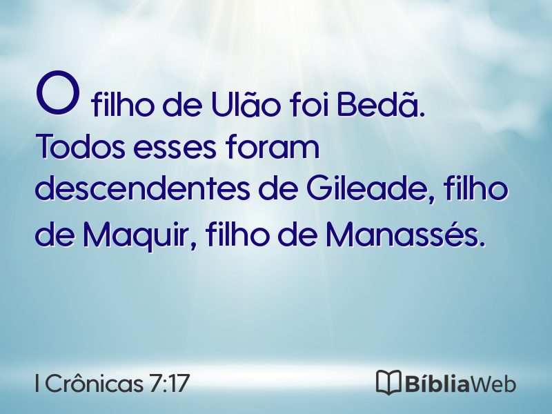 I Crônicas 7:17 em imagem para compartilhar