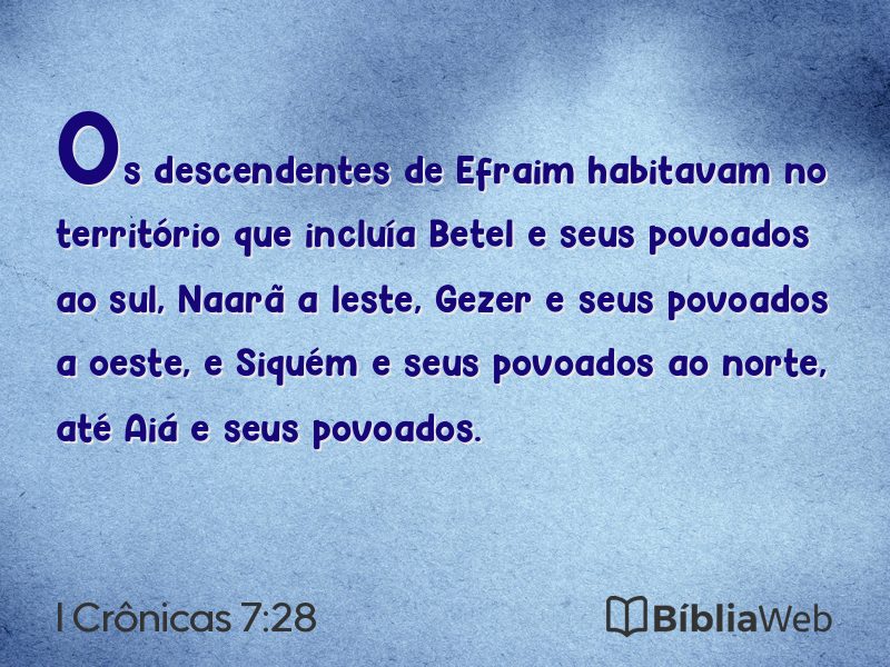 I Crônicas 7:28 em imagem para compartilhar