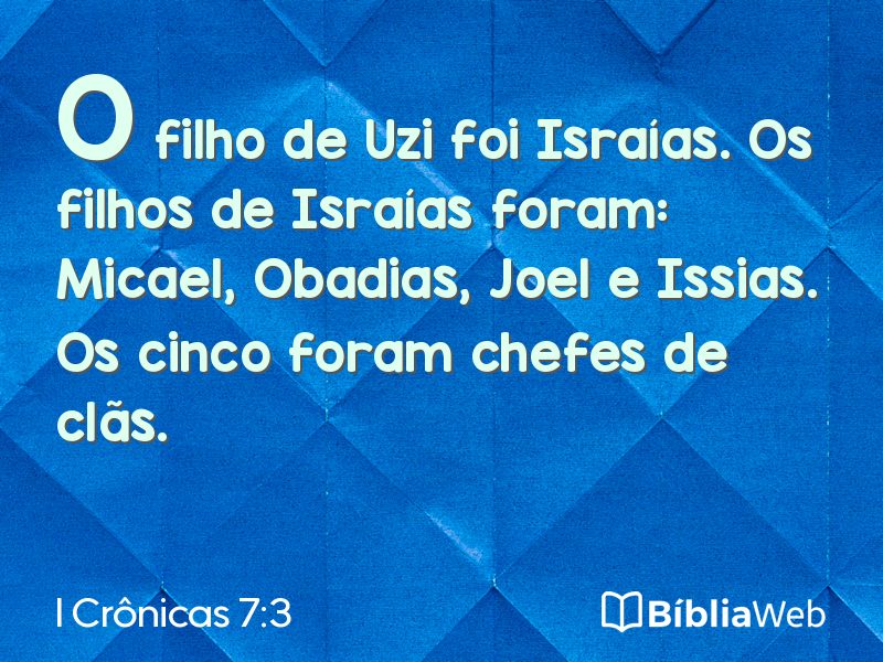 I Crônicas 7:3 em imagem para compartilhar