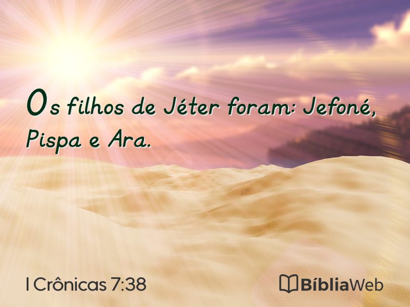 I Crônicas 7:38 em imagem para compartilhar