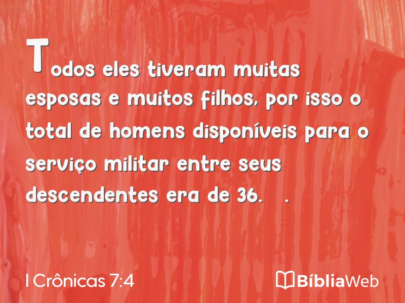 I Crônicas 7:4 em imagem para compartilhar
