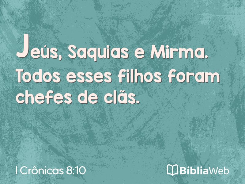 I Crônicas 8:10 em imagem para compartilhar
