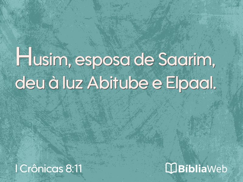 I Crônicas 8:11 em imagem para compartilhar