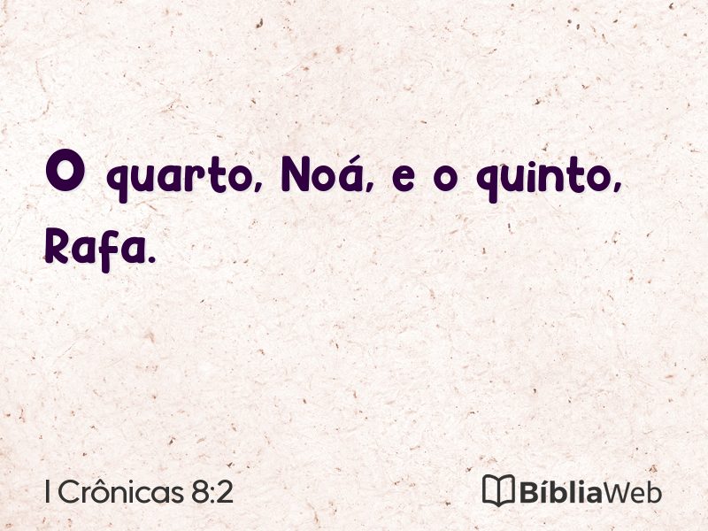 I Crônicas 8:2 em imagem para compartilhar