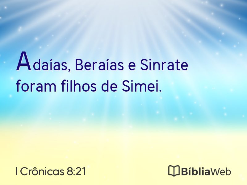 I Crônicas 8:21 em imagem para compartilhar
