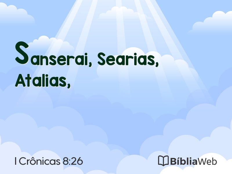 I Crônicas 8:26 em imagem para compartilhar