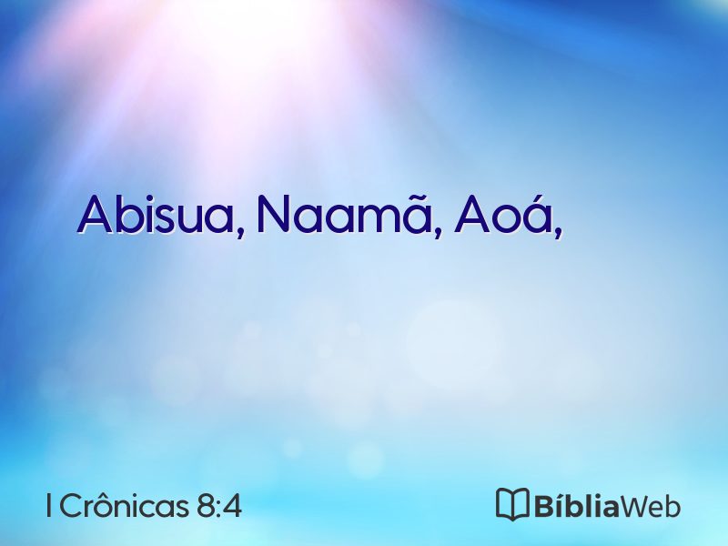 I Crônicas 8:4 em imagem para compartilhar
