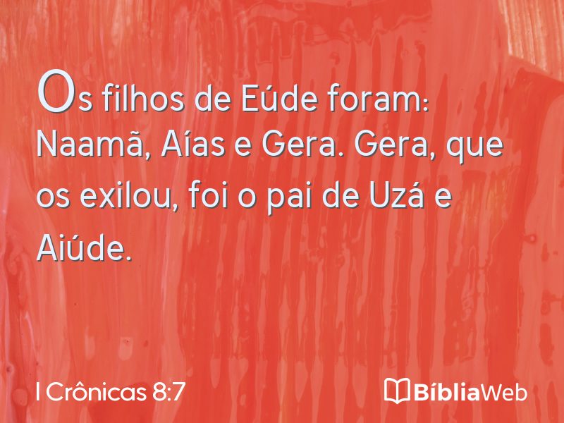 I Crônicas 8:7 em imagem para compartilhar