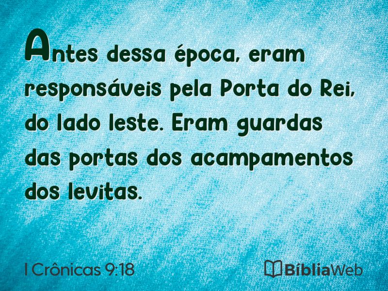 I Crônicas 9:18 em imagem para compartilhar
