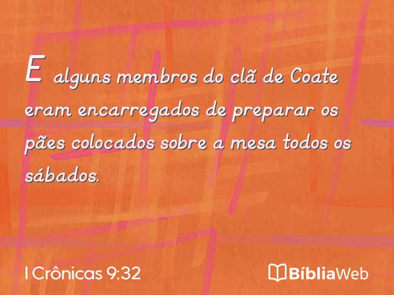 I Crônicas 9:32 em imagem para compartilhar