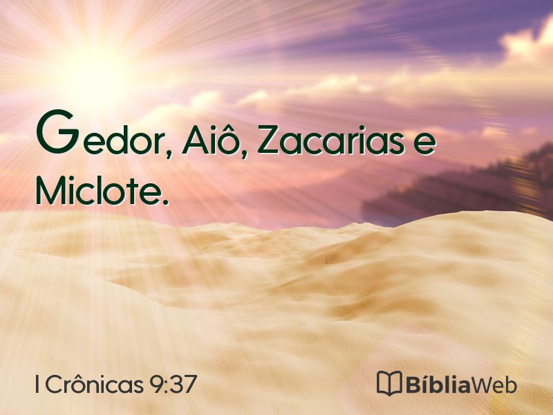 I Crônicas 9:37 em imagem para compartilhar
