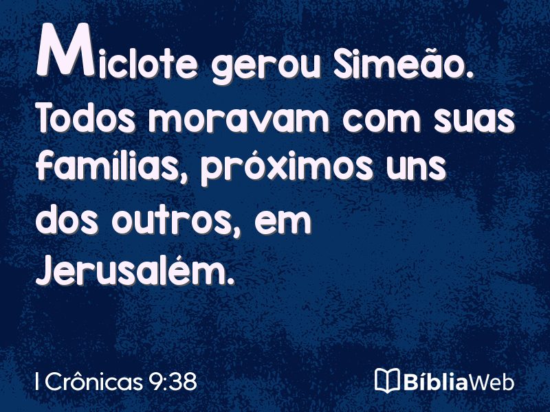 I Crônicas 9:38 em imagem para compartilhar