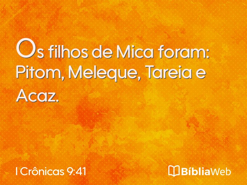 I Crônicas 9:41 em imagem para compartilhar
