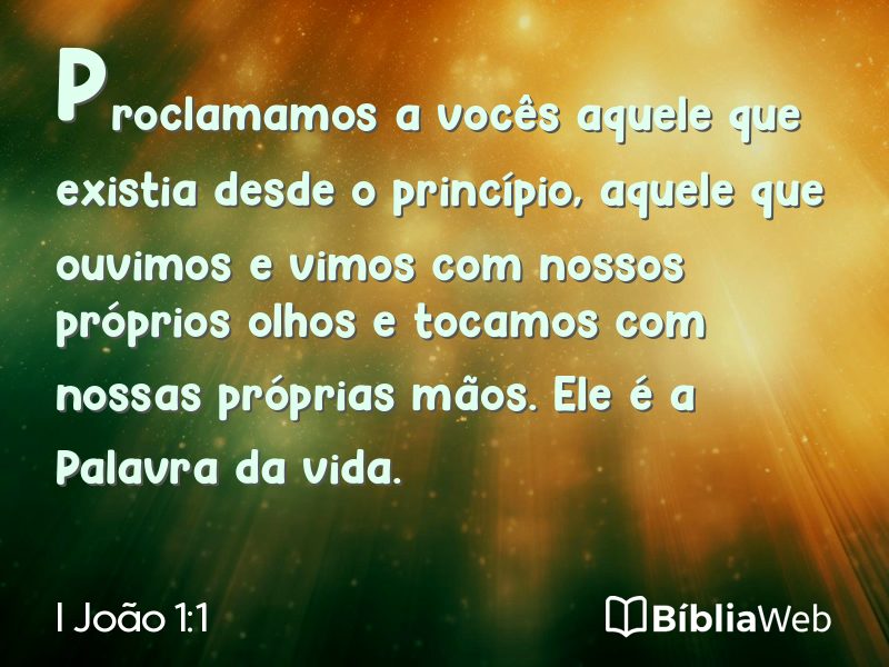 I João 1:1 em imagem para compartilhar