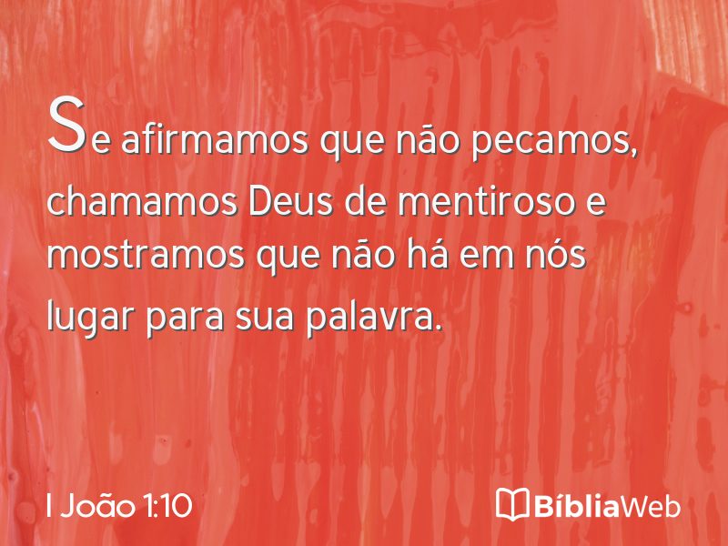 I João 1:10 em imagem para compartilhar
