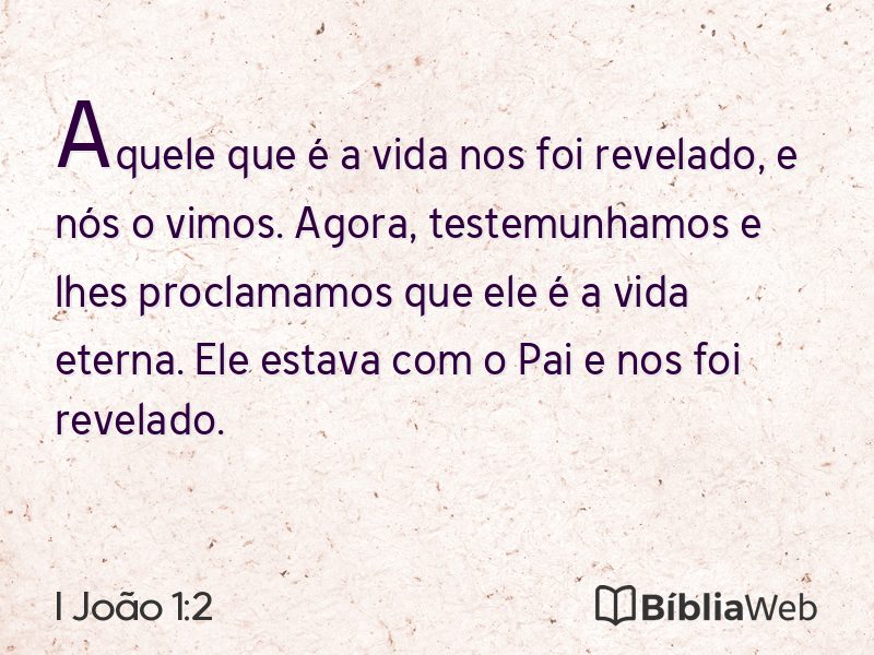 I João 1:2 em imagem para compartilhar