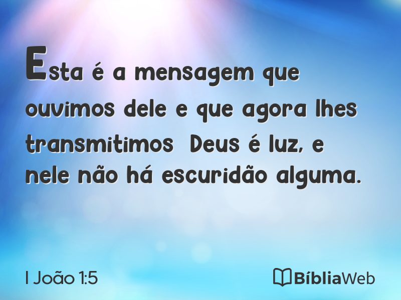 I João 1:5 em imagem para compartilhar