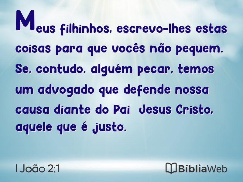 I João 2:1 em imagem para compartilhar