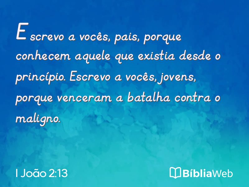 I João 2:13 em imagem para compartilhar