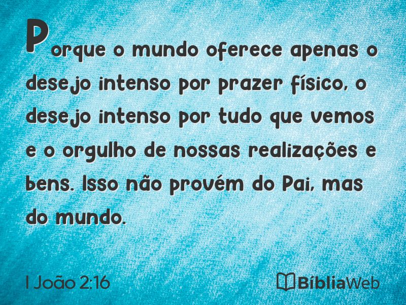 I João 2:16 em imagem para compartilhar