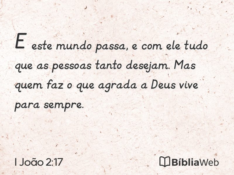 I João 2:17 em imagem para compartilhar