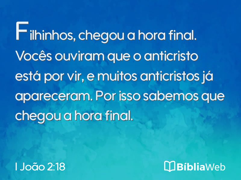 I João 2:18 em imagem para compartilhar