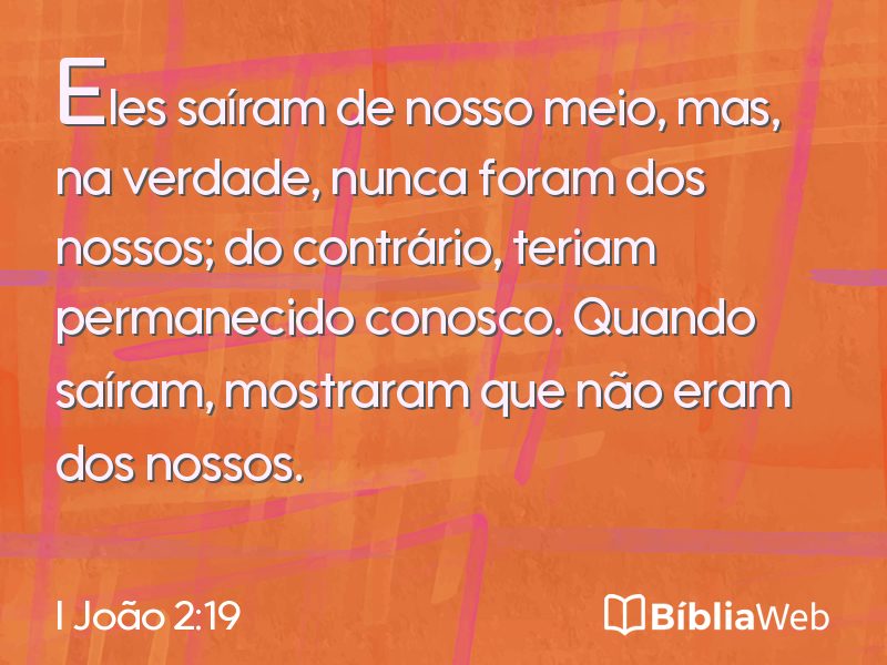 I João 2:19 em imagem para compartilhar