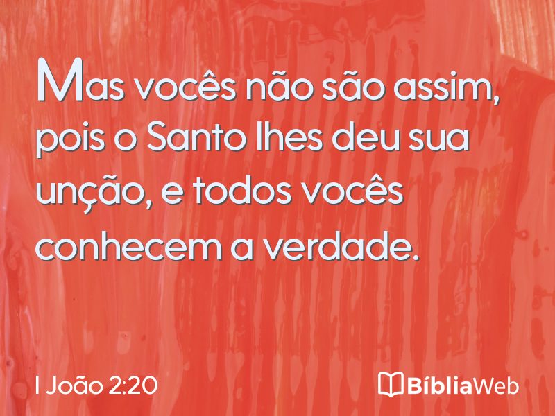 I João 2:20 em imagem para compartilhar