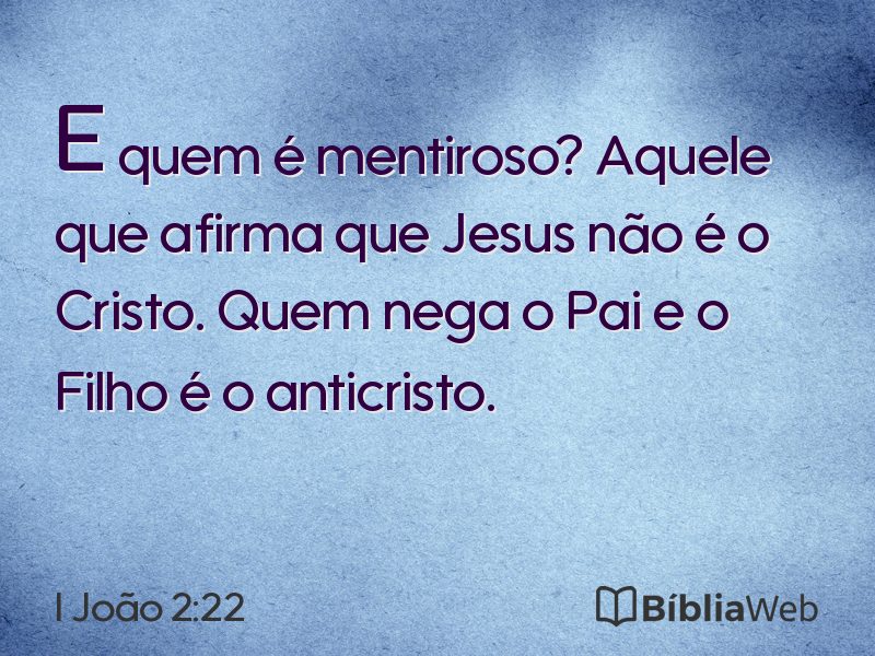I João 2:22 em imagem para compartilhar