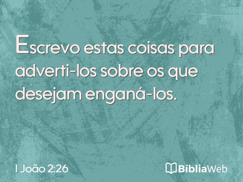 I João 2:26 em imagem para compartilhar